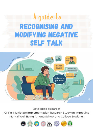 A guide to Recognising and modifying negative self talk